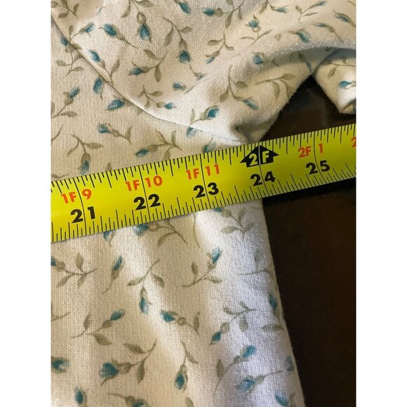 Secret Treasures Blue Floral Full Zip Robe Coverup Sz XL - Picture 7 of 9